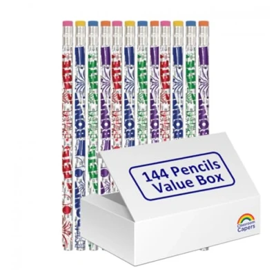 Image of 144 x Bonne Fete French HB Pencils with Erasers. Ideal Reward or Class Gift. Value Box