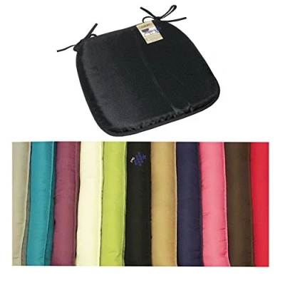 Image of Set Of 4 Beautiful REMOVABLE Dining Garden Chair Cushion Seat Pads With Ties (Teal)