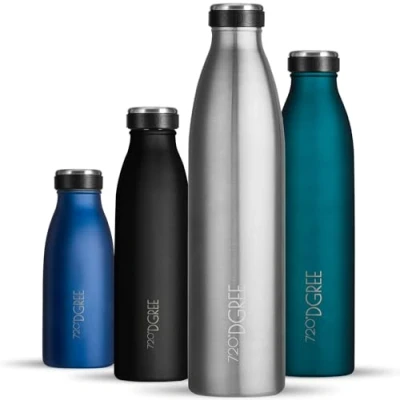 Image of 720DGREE Vaccum Insulated Water Bottle “milkyBottle“ 750 ml Insulated, Leakproof, BPA Free, Thermo Flask For Sports, Gym, Fitness, School, Kids, Travel, Outdoor, Hot, Cold &amp; Carbonated Drinks