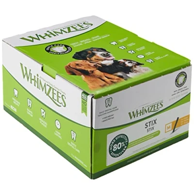 Image of WHIMZEES Natural Dental Dog Treats Stix Medium, 1x100