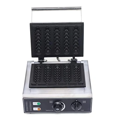 Image of KinHall Waffle Maker 1500W Temperature Adjustment, Non Stick Plates and Easy Clean Stainless Steel for Waffles Corn Cobs Sausages