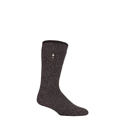 Image of Mens 1 Pair SOCKSHOP Heat Holders 2.9 TOG Merino Wool Socks Brown 6 11
