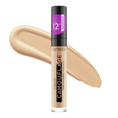 Image of Catrice Liquid Camouflage High Coverage Concealer, No. 015, Nude, for Dry Skin, Blemished Combination Vegan, Oil Free, Waterproof, Alcohol Pack of 1 (5 ml)
