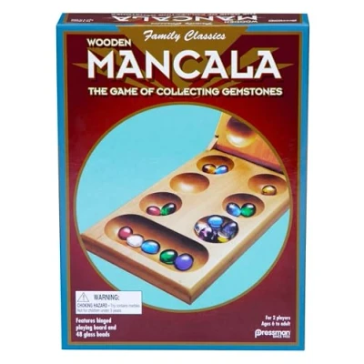 Image of Pressman 104426.106 Mancala in Folding Box Games, Multicolor, 1 Pack