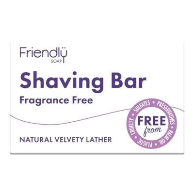 Image of Friendly Soap Naked &amp; Natural Fragrance Free Shaving Bars (7 x 95g), Rich, Soothing, Plant Based, Cruelty Free, Made By Hand, No Preservatives or Sulphates, Sustainable, Recyclable