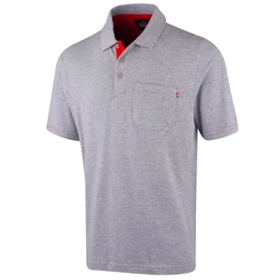 Image of Lee Cooper LCTS011 Men&#039;s Pique Polo Shirt, Grey Marl, M