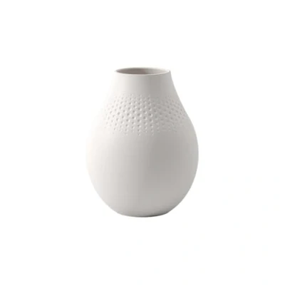 Image of Villeroy &amp; Boch Collier Blanc Vase Perle No. 2, 16x16x20 cm, Premium Porcelain, White