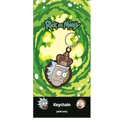 Image of Pyramid International Rick and Morty Rubber Keyring, Zip Pull or Backpack Charm (King of Sh*t Design) Official Merchandise, One Size (RK39323C)