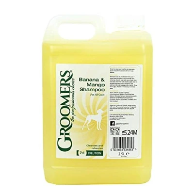 Image of Groomers Banana and Mango Dog Shampoo, 2.5 Litre