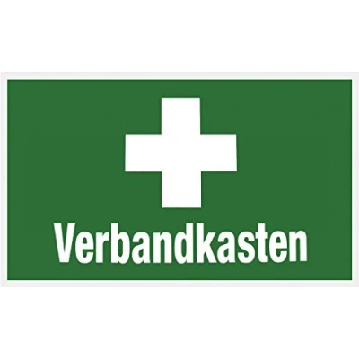 Image of Metafranc 503750 Safety Sign &quot;First Aid Box&quot; 250 x 150 mm/Signage/Information Sign/First Marking/Safety Marking/Trade Marking