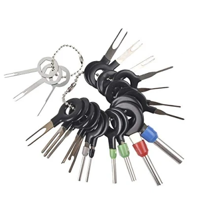 Image of QISF 21 Pcs Auto Terminals Removal Tool Set,Car Electrical Wiring Crimp Connector Pin Extractor Kit for Car Repair