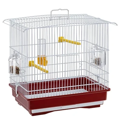 Image of Ferplast Bird Cage Giusy for Birds, Canaries, Budgies, Finches, Metal, Accessories included Rotating Feeder Perches, 39 x 26 h 37 cm