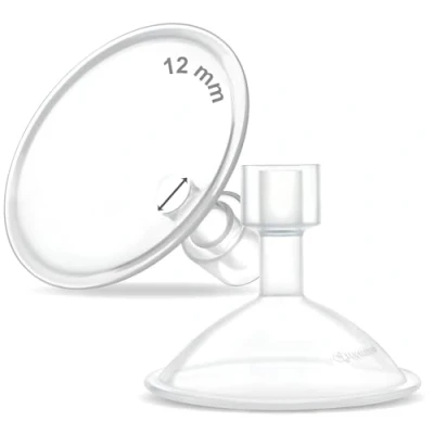 Image of Maymom MyFit Crater Series 12mm Two Piece Design Small Breastshield Compatible with Medela Breast Pumps; Not Original Pump Parts; Replace Shields; Fit Flex Connector; 2pc