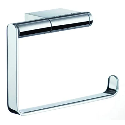 Image of Smedbo &quot;Air&quot; Toilet Roll Holder without Lid, Polished Chrome, 12.6 x 8.8 4.7 cm
