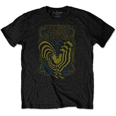 Image of Alice in Chains Psychedelic Rooster Official Tee T Shirt Mens Unisex (X Large) Black