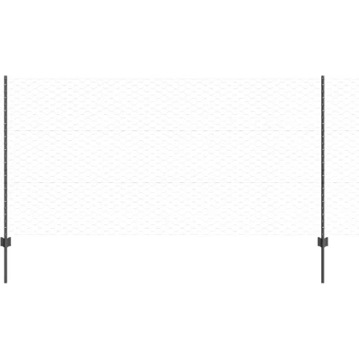 Image of vidaXL Garden Fence Set of 2 Grey Metal Large Tough