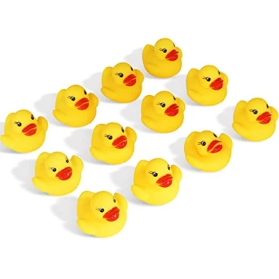 Image of Novelty Place Float Rubber Duck Ducky Baby Bath Toy for Kids (12 Pcs)