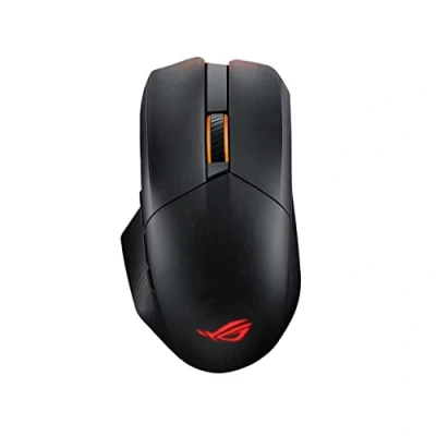 Image of ASUS ROG Chakram X Origin Gaming Mouse, Tri mode connectivity (2.4GHz RF, Bluetooth, Wired), 36000 DPI sensor, 11 programmable buttons, Detachable joystick, Paracord cable, Black