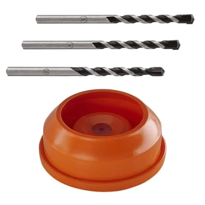 Image of wolfcraft &quot;Professional&quot; Concrete Drill Bit Set, Tungsten Carbide Tipped, 4 pcs. I 8640000 for Drilling into Concrete, Artificial Stone and Natural with Minimal dust
