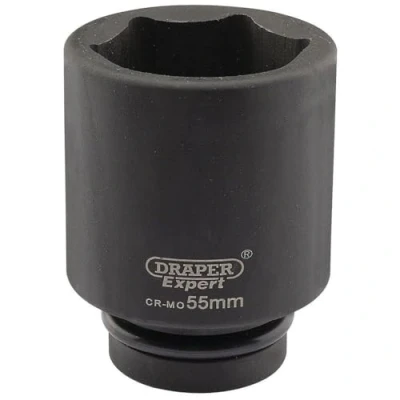 Image of Draper Expert HI TORQ� 6 Point Deep Impact Socket, 1&quot; Sq. Dr., 55mm