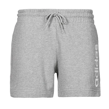 Image of adidas Sportswear Essentials Linear Sports shorts, Women&#039;s, Size: Small, Medium grey heather/white