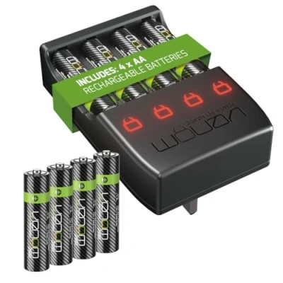 Image of Venom Pro Charge Plug In Wall Battery Charger plus 4 x AA Rechargeable Batteries