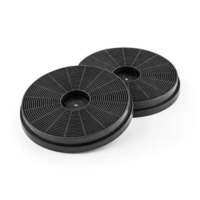 Image of Klarstein Activated Carbon Filter for Cooker Extractor Hoods 2 x Filter, Recirculation Mode, Binds Odours, Replacement Filters, Easy Installation and Change, Set of 2, Dimensions: 17.5 2.5cm
