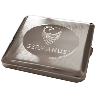 Image of Germanus Nickel Cigarette Case, Made in Germany