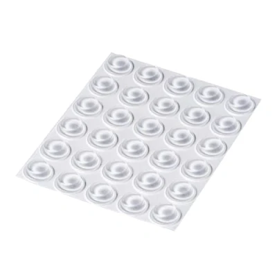 Image of Happy Bananas Clear Self Adhesive Flat Topped Bumper Pads Stops Rubber Feet for Chopping Boards, Electronics, Glass, Crafts 12.7mm x 3.5mm (30)