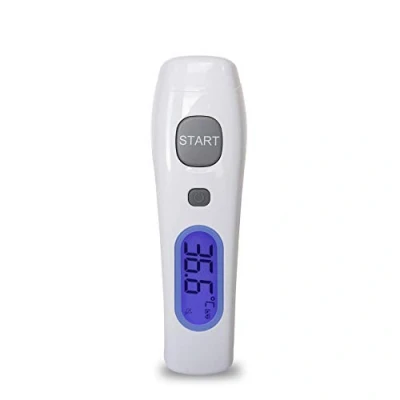Image of No Touch Infrared Forehead Thermometer, Non Contact Digital Thermometer Suitable for Baby and Adult, Instant Temperature Checker, Body Mode (White)