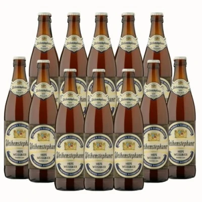 Image of Weihenstephan German Heffe Weiss Wheat Beer 500ml Bottles 5.40% ABV (12 Pack)