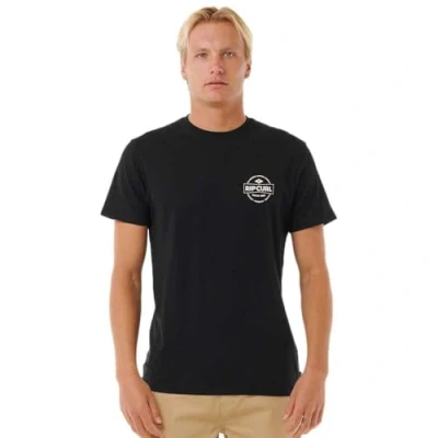 Image of RIP CURL Men&#039;s Staple Tee T Shirt Top Black