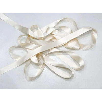 Image of Cream 10mm Satin Ribbon Double Sided Berisfords 3501 (1 Meter)