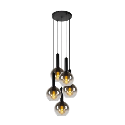 Image of Marius Modern Cluster Pendant Light Ø 55cm 5xE27 Black