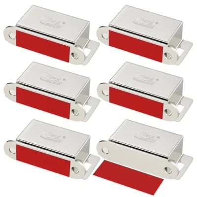 Image of Magnetic Door Catches Jiayi 6 Pack Cupboard Magnets 14KG Pull Cabinet Magentic Stainless Steel Wardrobe for Kitchen Closer Closet Closure