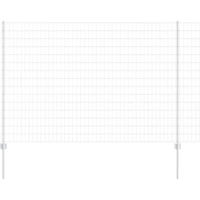 Image of vidaXL Euro Fence with 10 U Posts Silver 1,5x10 m Steel
