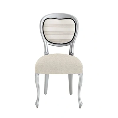 Image of Eysa Dorian bielastic chair cover, pack 2, colour 00 ecru, Chenille, 33 x 4 22 cm