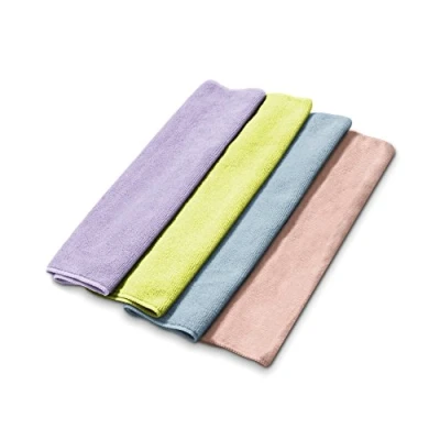 Image of Mery 0953 Pack of 4 Microfibre Cloths, Microfibers, Multicoloured, 38x36 cm
