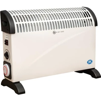 Image of Prem I Air 2kW Convector Heater 3 Heat Settings, 24 Hour Timer, Adjustable Thermostat Floor Standing with Safety Cut Out Modern Design, Ideal for Home or Office