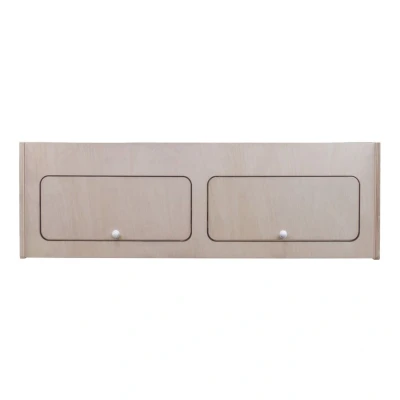 Image of Campervan Overhead Cabinet 80cm x 25cm 2 Door Top Locker Central Divider Camper Van Furniture Storage Lightweight Solid Birch Plywood Unpainted Soft Close Hinges Push Button Locks Fixing Kit