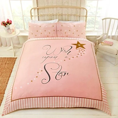 Image of Rapport Home Wish Upon a Star Pink Double Bedding Set Dreamy and Cozy Comfort for Your Bedroom