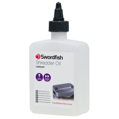 Image of Swordfish Shredder Oil Lubrication Bottle 240ml Suitable for all Paper Shredders ref 40069