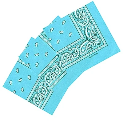 Image of KAV 55x55cm Set of 3 Bandanas face mask Assorted Cowboy Multifunctional Paisley Bandana Unisex Novelty Print Head Wrap Scarf Wristband for Outdoor Sports, Hiking, Cycling