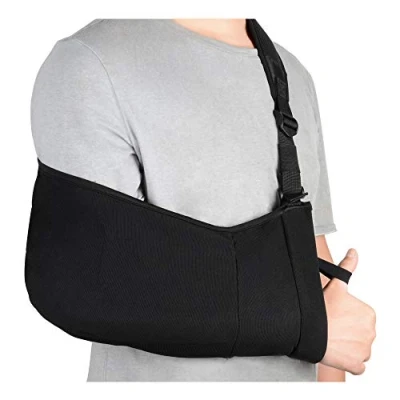 Image of supregear Arm Sling, Support Strap for Women and Men, Adjustable Shoulder Injury Immobilizer Rotator Cuff Torn, Wrist Elbow Surgery with Padded, Black