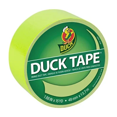 Image of Duck 285225 Colored Duct Tape, Fluorescent Citrus, 1.88 in. x 15 yds. (48mm Wide)