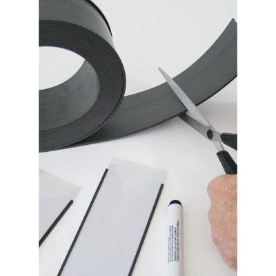 Image of Magnetic Label Holder Roll 80mm high x 5M Long, Metal Holder, Labels, Large Labels for Storage Boxes