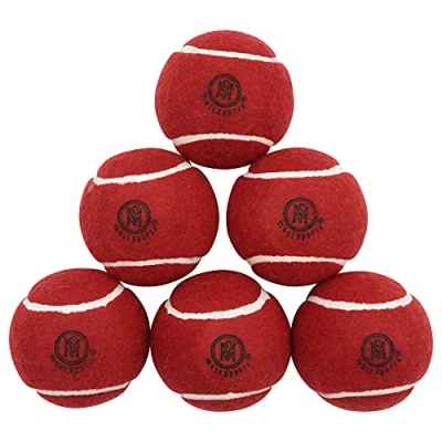 Image of Mozi Sports Cricket Tennis Balls Heavy Rubber for Play Weight 120gm (Red)