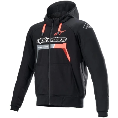 Image of Alpinestars Chrome Ignition Hoodie black / red fluo M