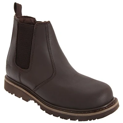 Image of Grafters Glendale Safety Boot Mens Brown Size UK 4
