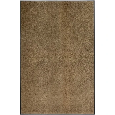 Image of vidaXL Doormat Washable Brown 120x180 cm